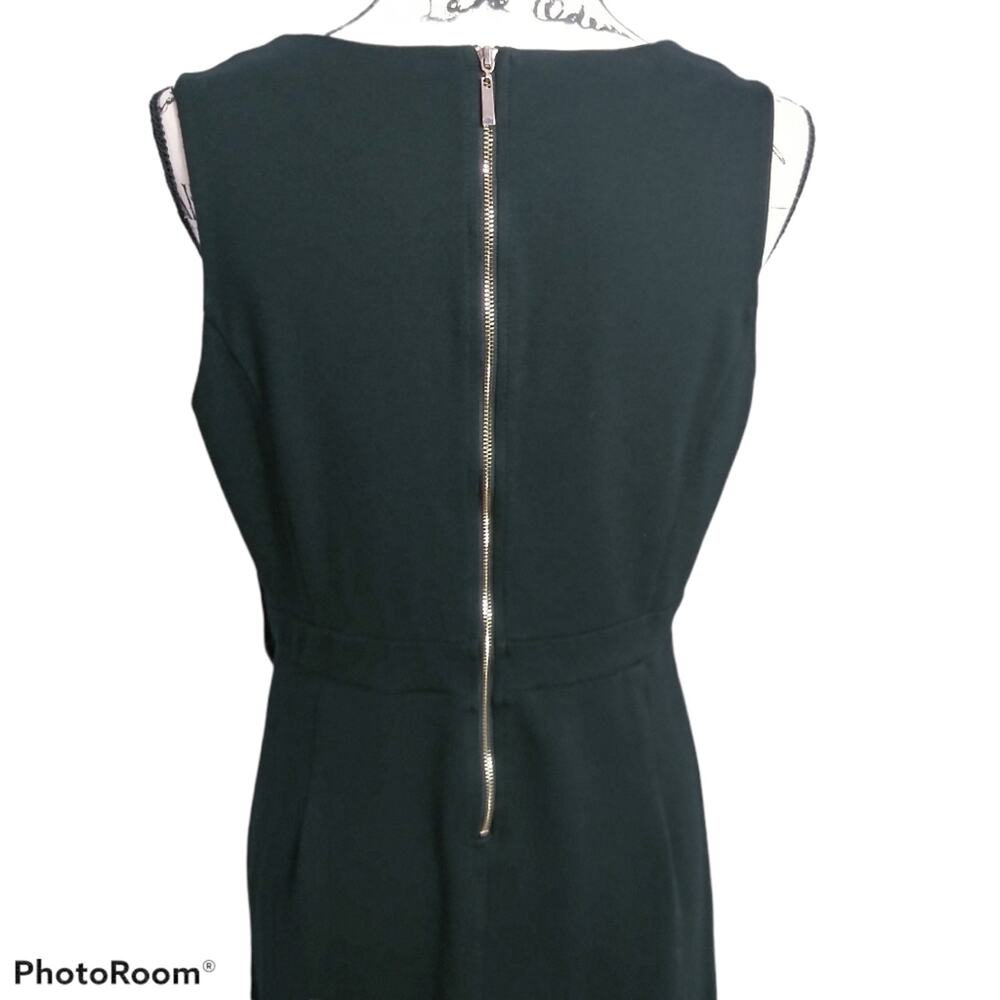 Ava By Le Tote Black Sleeveless Dress Waist Bow Cocktail LBD Size L - Picture 5 of 9